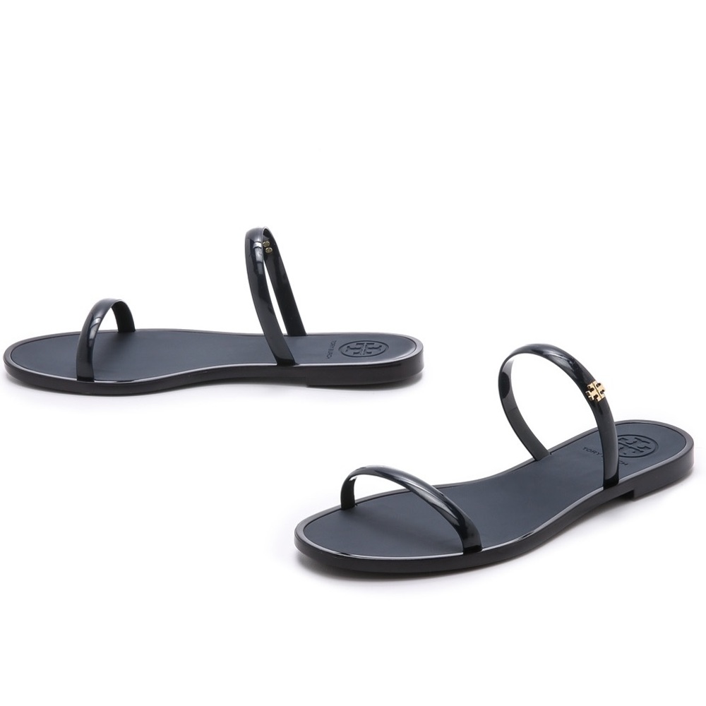 🔥🔥 TORY BURCH Women's Two-band Jelly Slide in navy color